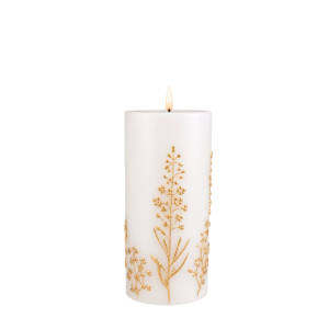 VELA DECORADA CON DORADO