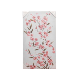 CUADRO P/SALA RELIEVE RAMAS ROSADAS