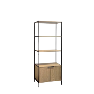 ESTANTE DE HIERRO C/MADERA PUERTA