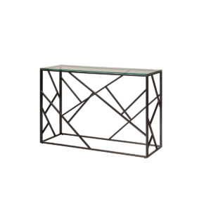 MESA CONSOLA PLATEADA METAL