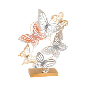 CUADRO DE METAL DEC MARIPOSA C/BASE