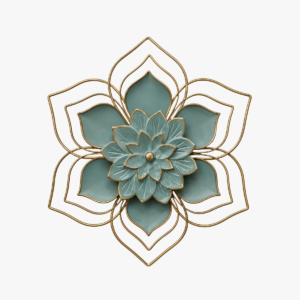 PLACA DE PARED FLOR AQUA