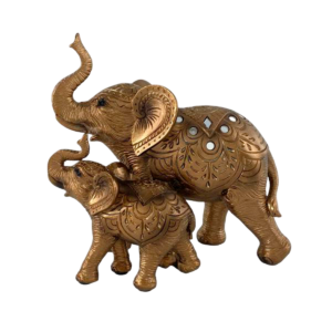 ADORNO ELEFANTE DORADO 2 PZAS