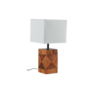 LAMPARA SALA BASE DE MADERA