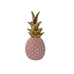 ADORNO PIÑA DORADA BLC ROSADA